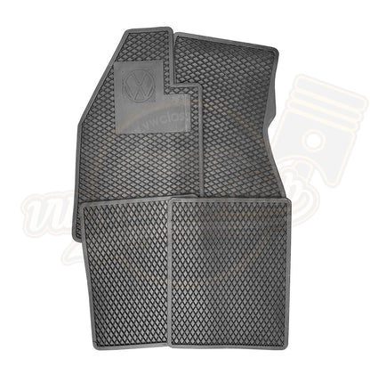 grey floor mat set with logo for vw beetle 1100 1303 1960 1979 4 4701