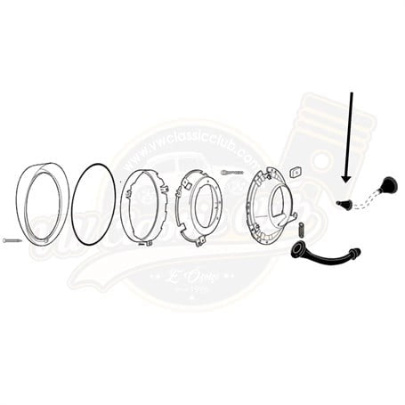 headlight wiring boot narrow for vw beetle 1300 1302 1303 1971 1979 3 3096 s 706