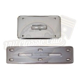 hummer style chrome license plate holder set universal fit for classic vw 25 315