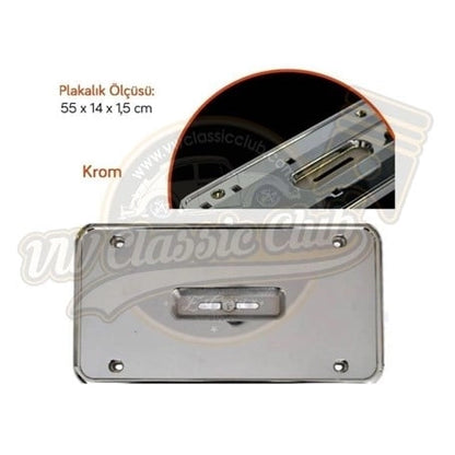 hummer style chrome license plate holder set universal fit for classic vw 25 315