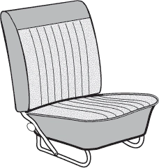 ivory and grey patterned seat cover set for vw beetle 1200 4 4056