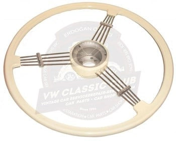ivory banjo steering wheel for vw t1 t2 t3 1952 1979 4 4165 a