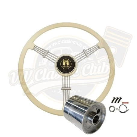 ivory banjo steering wheel set for vw t1 t2 and golf 4 4836