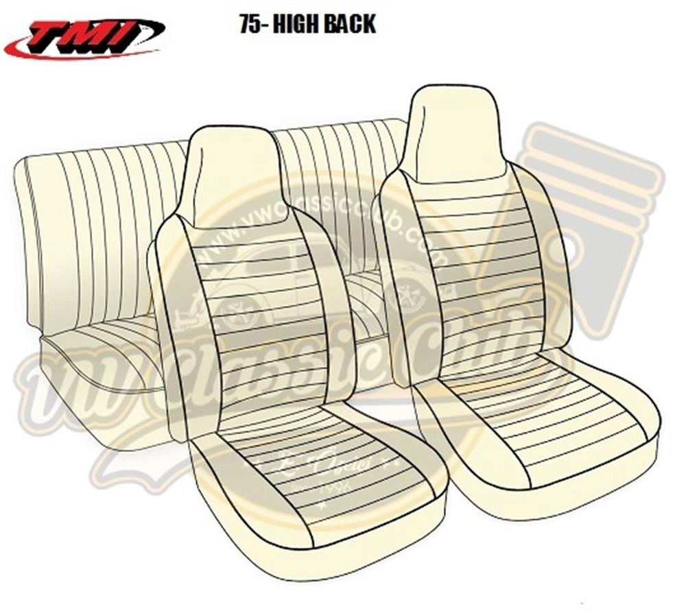 ivory basketweave seat cover set for vw beetle 1973 1976 4 4786