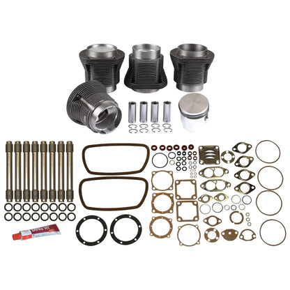 jopex piston cylinder kit 85 5mm 1600cc for vw t2 karmann ghia beetle 6 6227