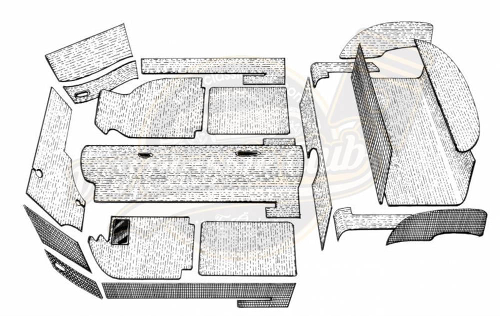 karmann ghia brown carpet set 20 piece 1969 1972 4 4263