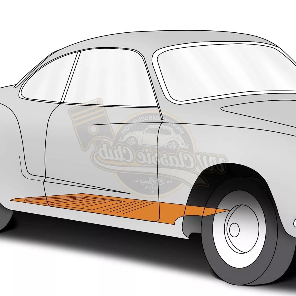 klokkerholm right floor pan for vw karmann ghia and thing 1956 1974 5 5293