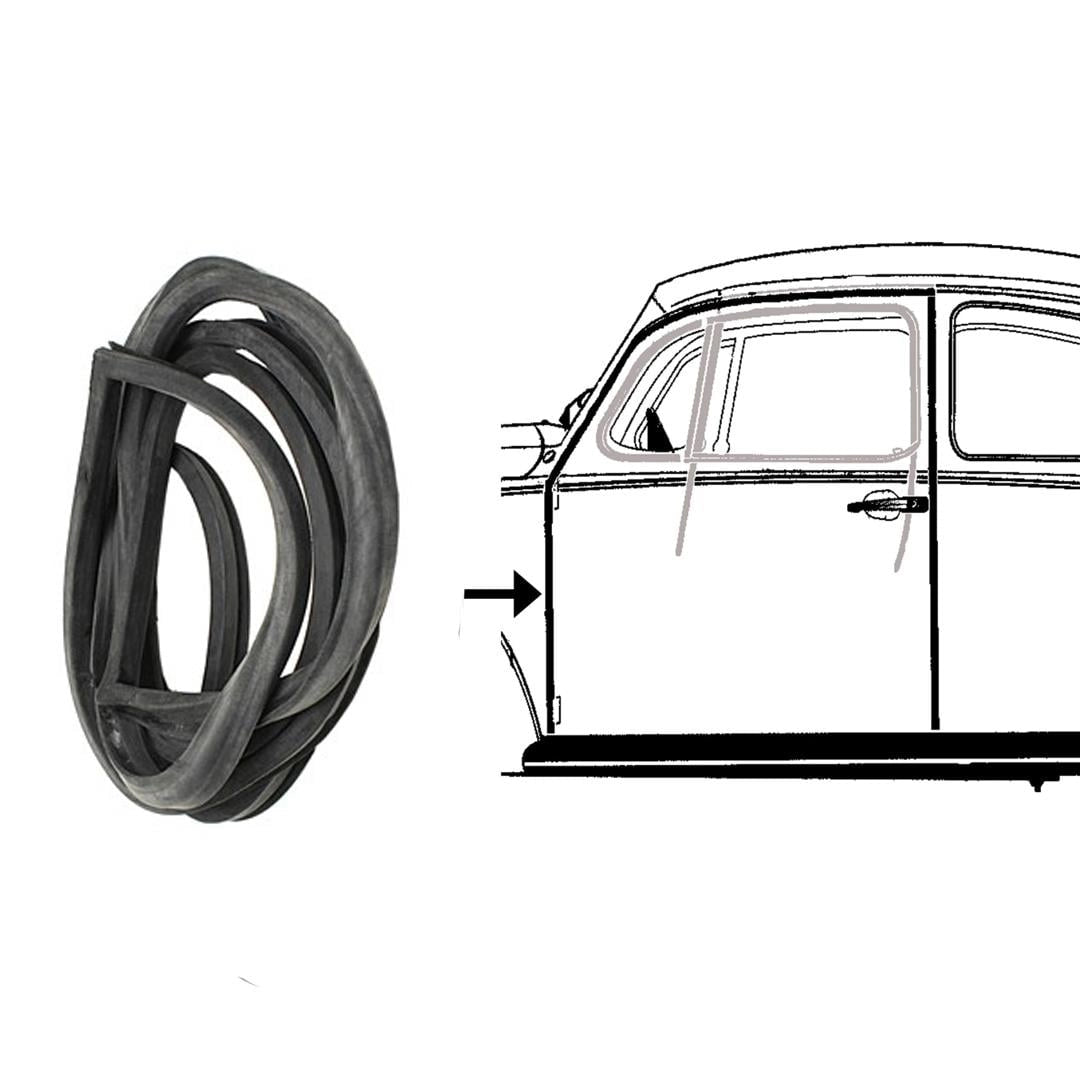 left door seal for vw beetle 1100 and 1200 1955 1967 25 2806