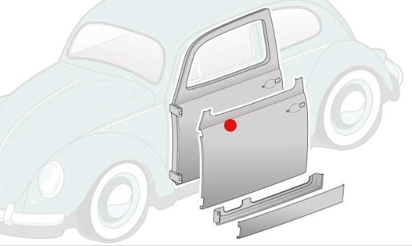 left door skin panel for vw beetle 1300 1302 1303 1968 1979 5 5155