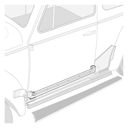 left inner door sill panel for vw beetle 1300 1302 1303 1968 1979 35 3587