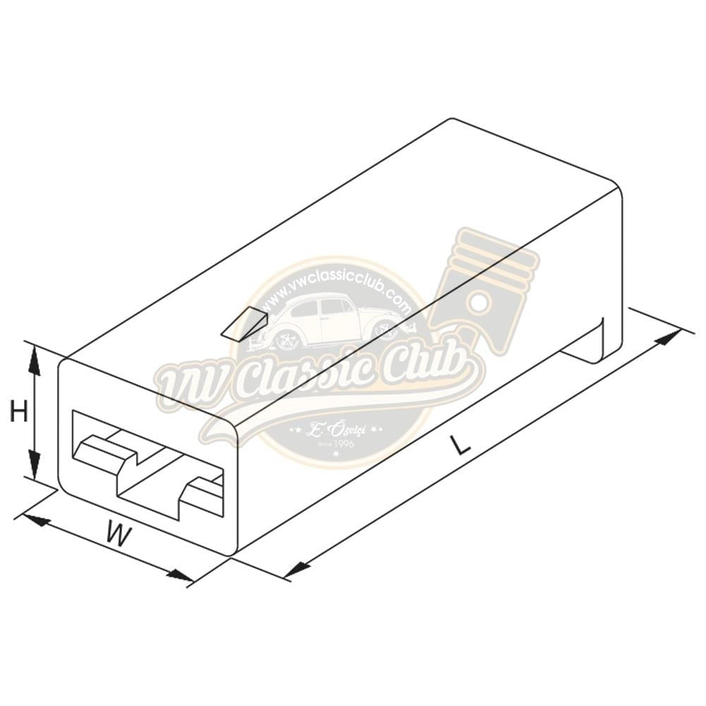 male spade connector cover for classic volkswagen electrical systems 3 3277