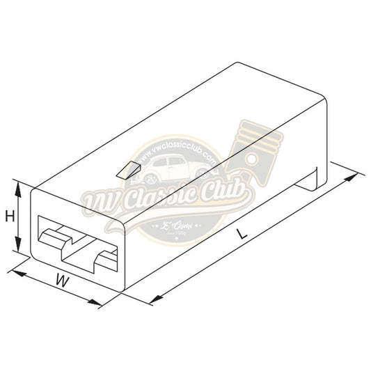 male spade connector cover for classic volkswagen electrical systems 3 3277