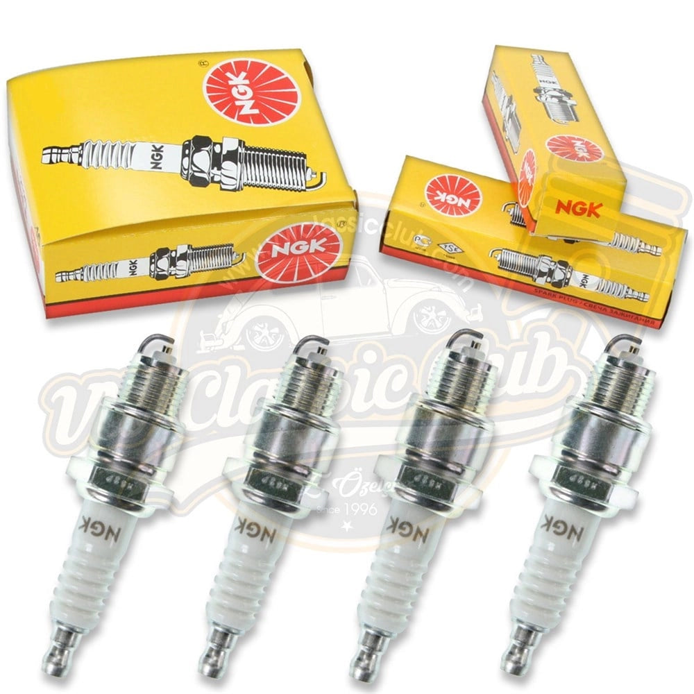 ngk bp6hs short reach spark plug set for classic vw air cooled engines 3 3118