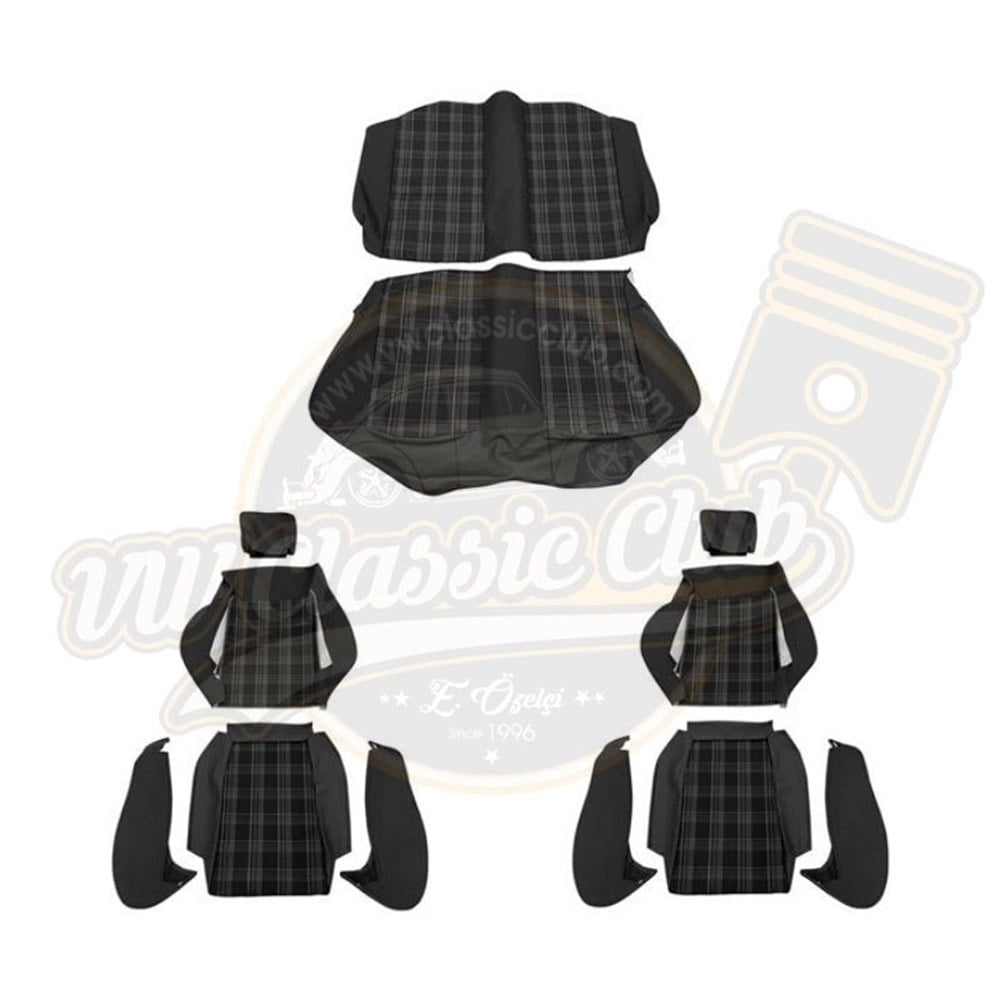 orange striped seat cover for vw golf mk1 coupe 001720