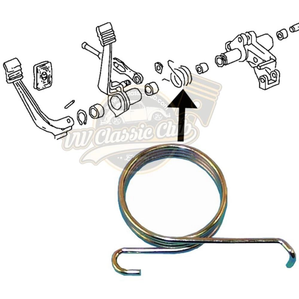 pedal return spring for vw beetle 1300 1302 1303 and karmann ghia 35 3723 s 7242