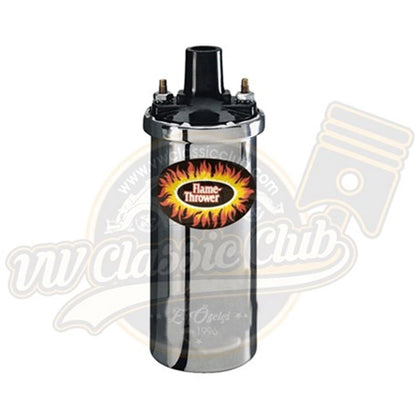 pertronix flame thrower chrome ignition coil 3 0ohm for air cooled vw 3 3448