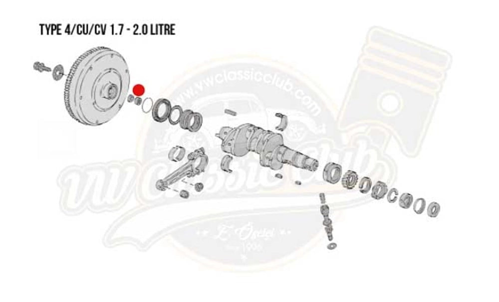 pilot bearing for vw beetle t2 t3 golf and karmann ghia 6 6602 s 7354