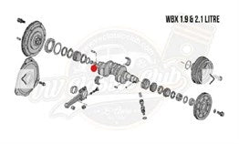 pilot bearing for vw beetle t2 t3 golf and karmann ghia 6 6602 s 7354