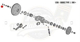pilot bearing for vw beetle t2 t3 golf and karmann ghia 6 6602 s 7354