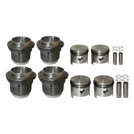 piston and cylinder set 77 00mm 69mm for 1300cc vw beetle and karmann ghia 6 663