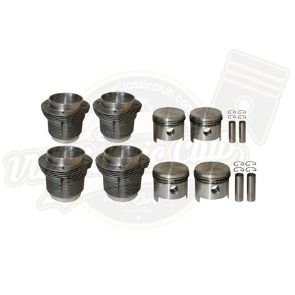 piston and cylinder set 77 00mm 69mm for 1300cc vw beetle and karmann ghia 6 663