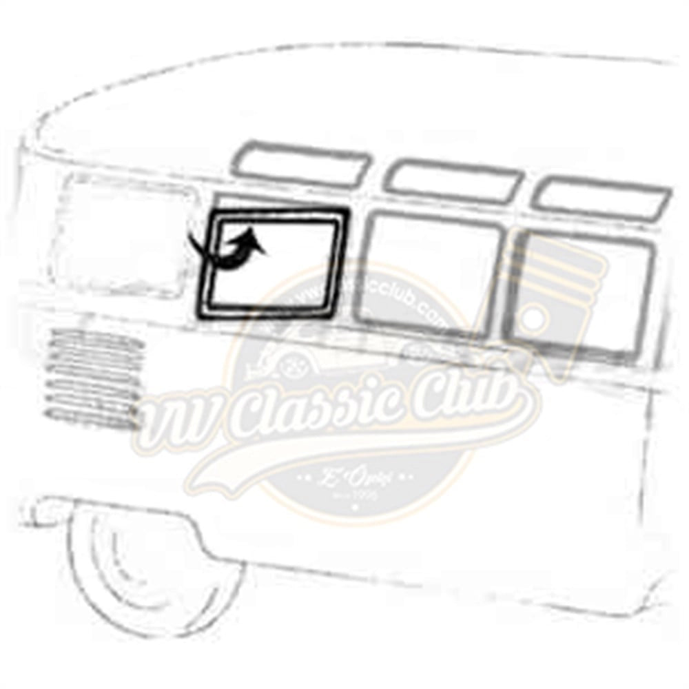 popout window seal for vw t1 transporter 1960 1967 25 2911