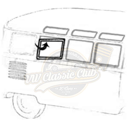 popout window seal for vw t1 transporter 1960 1967 25 2911