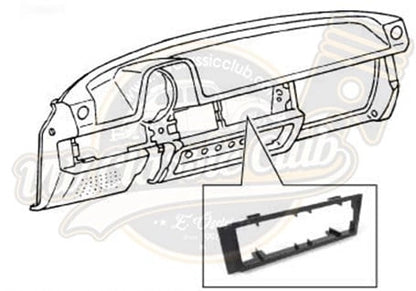 radio dashboard bezel for vw super beetle 1303 1973 1979 4 4435 s 7014