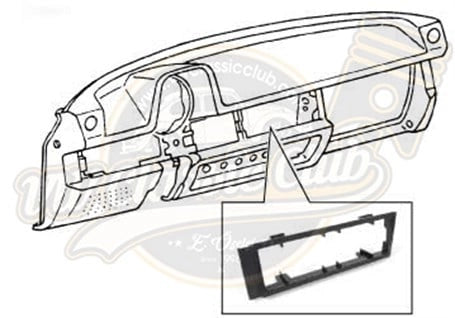 radio dashboard bezel for vw super beetle 1303 1973 1979 4 4435 s 7014