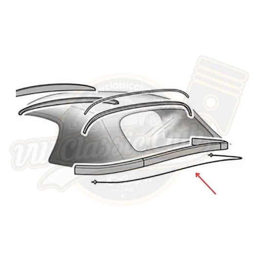 rear convertible top tension cable for vw beetle cabrio 1967 1979 5 5198