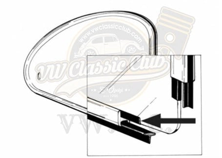 rear pop out window inner seal for vw beetle 1200 1300 1302 1303 25 2802