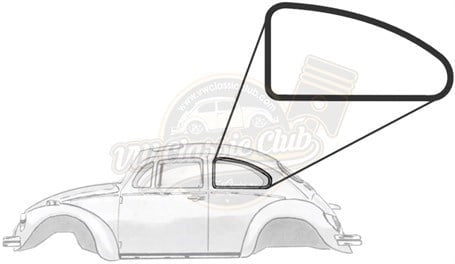 rear quarter window seal for vw beetle 1200 1303 1965 1977 25 2636