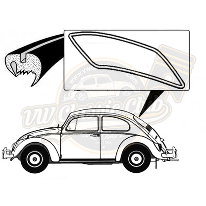 rear window seal for vw beetle 1200 and 1300 1965 1971 25 2954