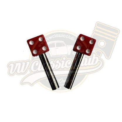 red dice door handle button set for vw beetle t2 karmann ghia variant 55 5748