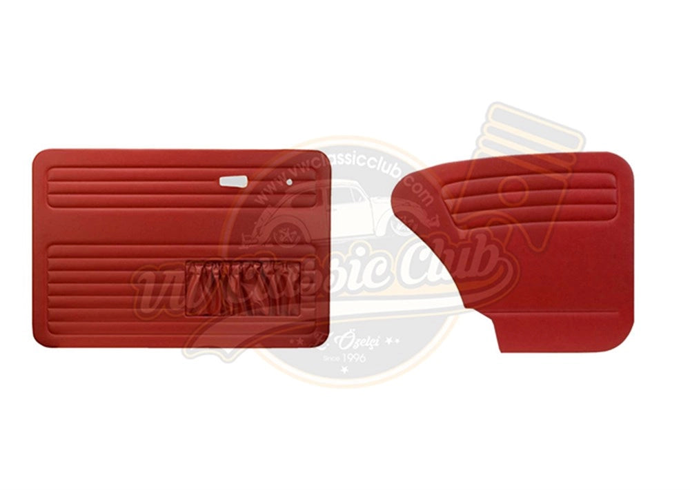 red door panel set for vw beetle 1300 1302 1303 1967 1977 4 4641