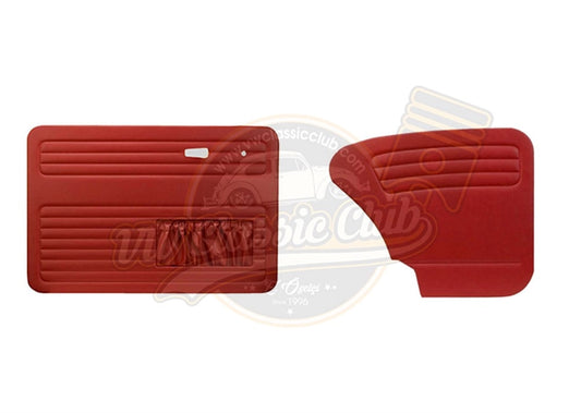 red door panel set for vw beetle 1300 1302 1303 1967 1977 4 4641