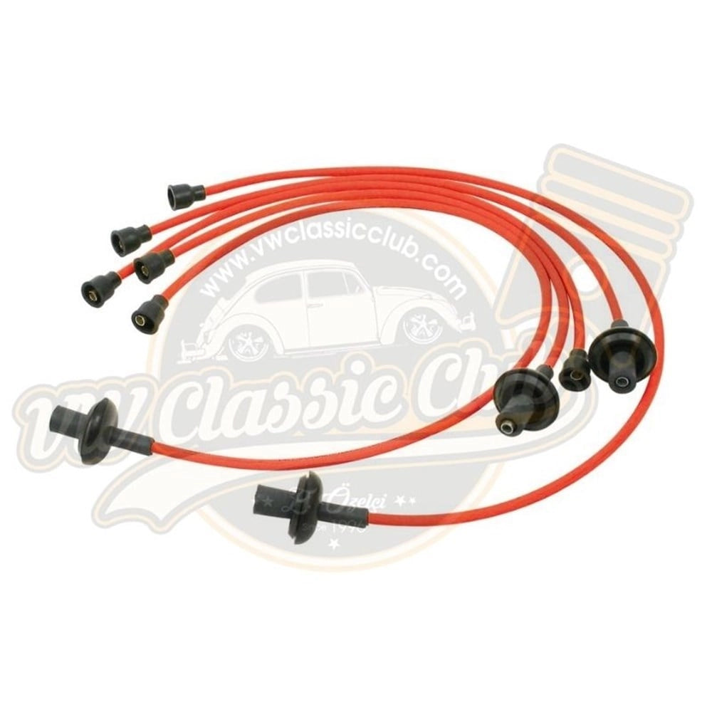 red spark plug wire set for vw beetle t1 t2 karmann ghia 6 6362 o 0566