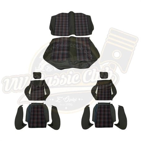 red striped seat cover for vw golf mk1 coupe 001717