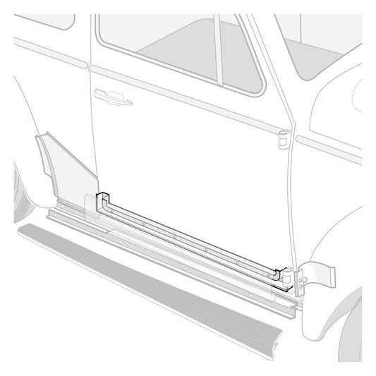 right inner door sill panel for vw beetle 1300 1302 1303 1968 1979 35 3588