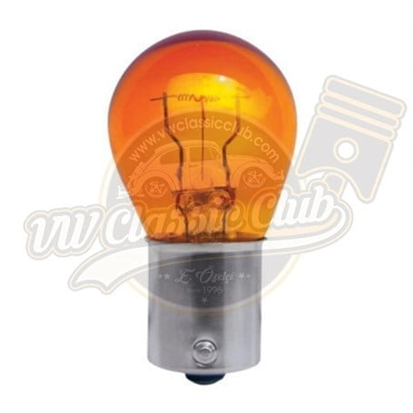 s25 12v 21w single contact amber turn signal bulb for vw classic models 3 3668