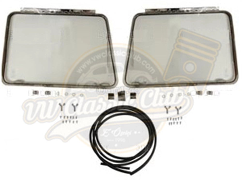 safari windshield set polished stainless steel for vw t1 1955 1967 25 2904