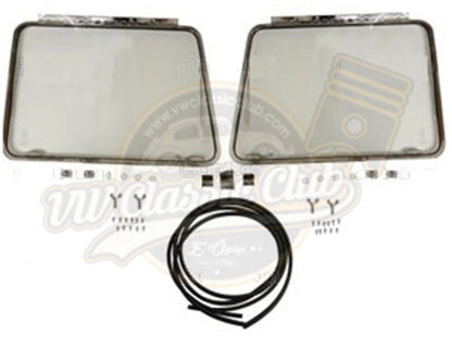 safari windshield set polished stainless steel for vw t1 1955 1967 25 2904