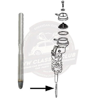 short 100mm fuel pump push rod for vw beetle t1 t2 1200 1300 1302 1303 6 6230