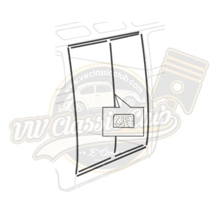 sliding door dust seal set for vw t1 transporter 1950 1967 5 5133 q 2181