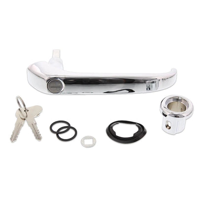 sliding door handle right with key chrome for vw t2 1968 1973 55 5541 s 6916
