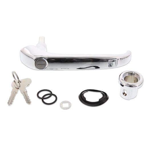 sliding door handle right with key chrome for vw t2 1968 1973 55 5541 s 6916
