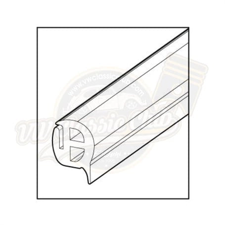 sliding door upper seal channel for vw t2 1968 1979 25 3170 s 7056