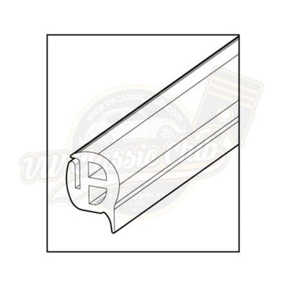 sliding door upper seal channel for vw t2 1968 1979 25 3170 s 7056