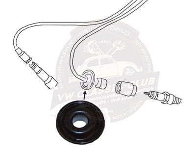 spark plug terminal dust boot for vw beetle t1 t2 karmann ghia 1100 1303 3 3403