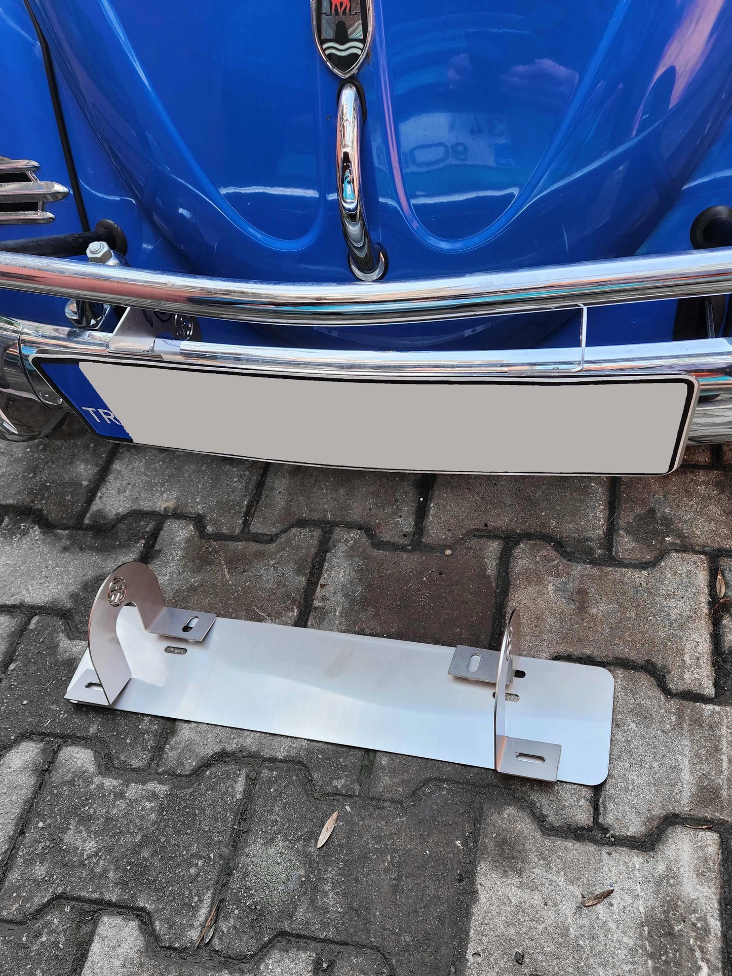 stainless steel front license plate holder for vw beetle 1950 1964 4 4126